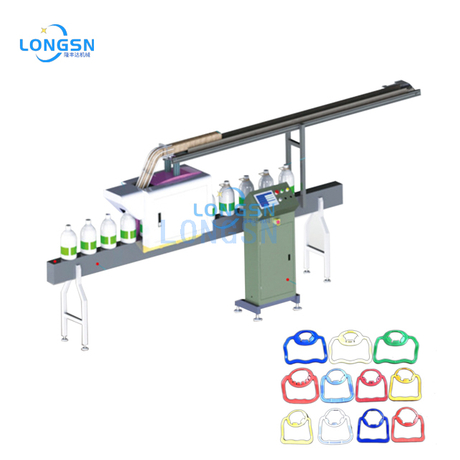 Applicateur d'anneau de poignée de col de bouteille semi-automatique en appuyant sur la machine d'insertion