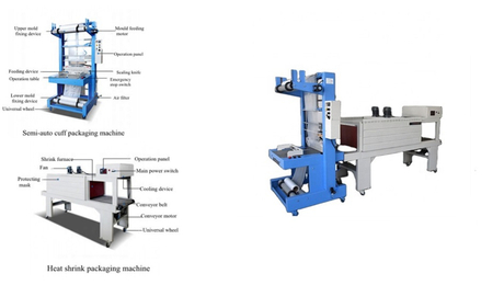Machine à emballer semi-automatique en plastique pour bouteilles en plastique thermorétractable en pvc