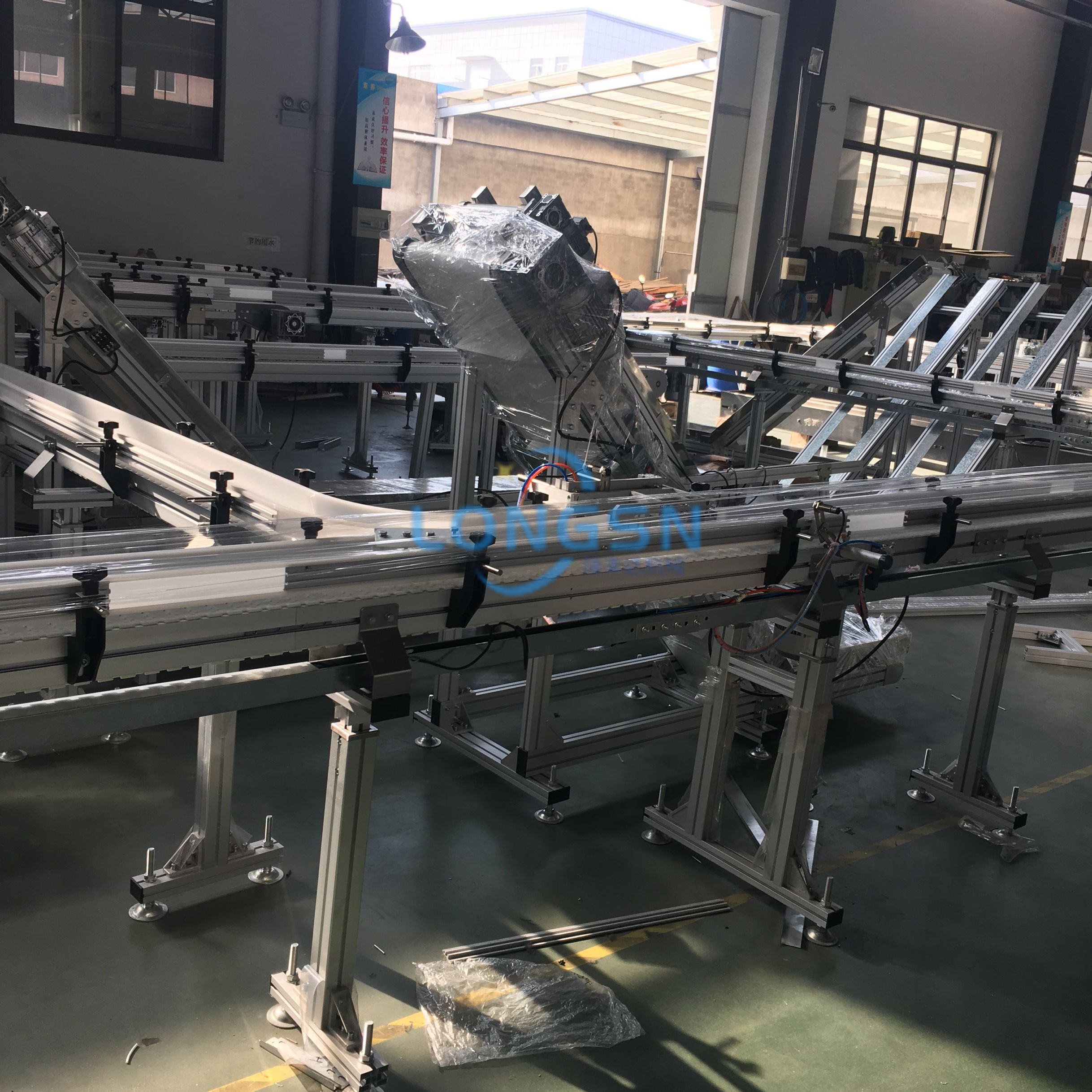 syst&egrave;me de convoyeur en bouteille