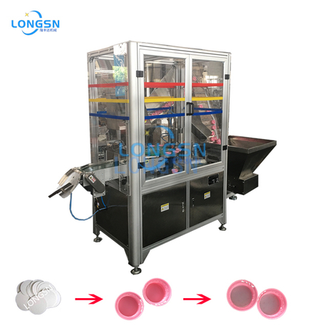 Machine d'insertion automatique d'ouate de bouchon de bouteille/couvercle d'aluminium